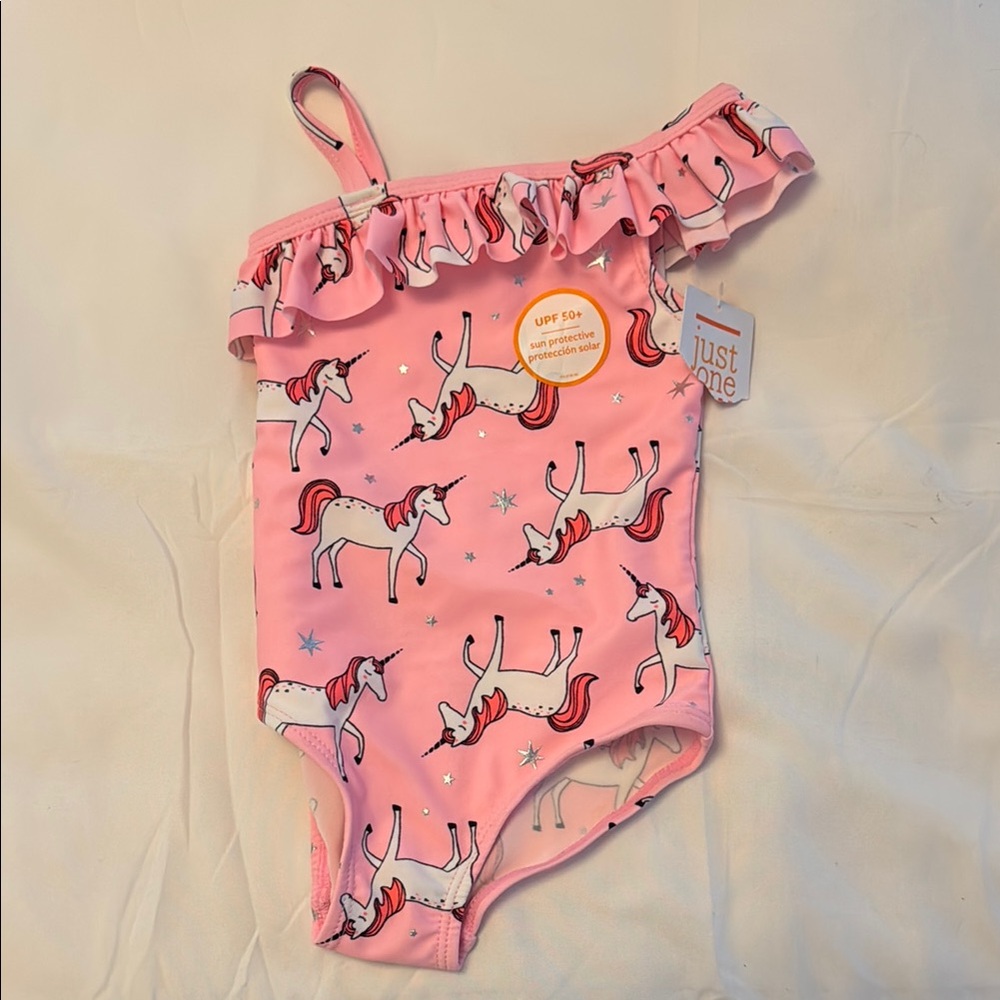 Pink Unicorn Swimsuit 6M
